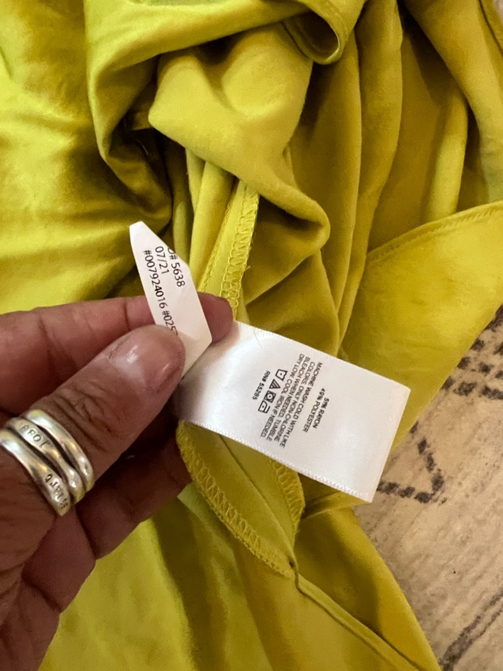 Express Lime Green Satin Slip Dress - Picture 7 of 8